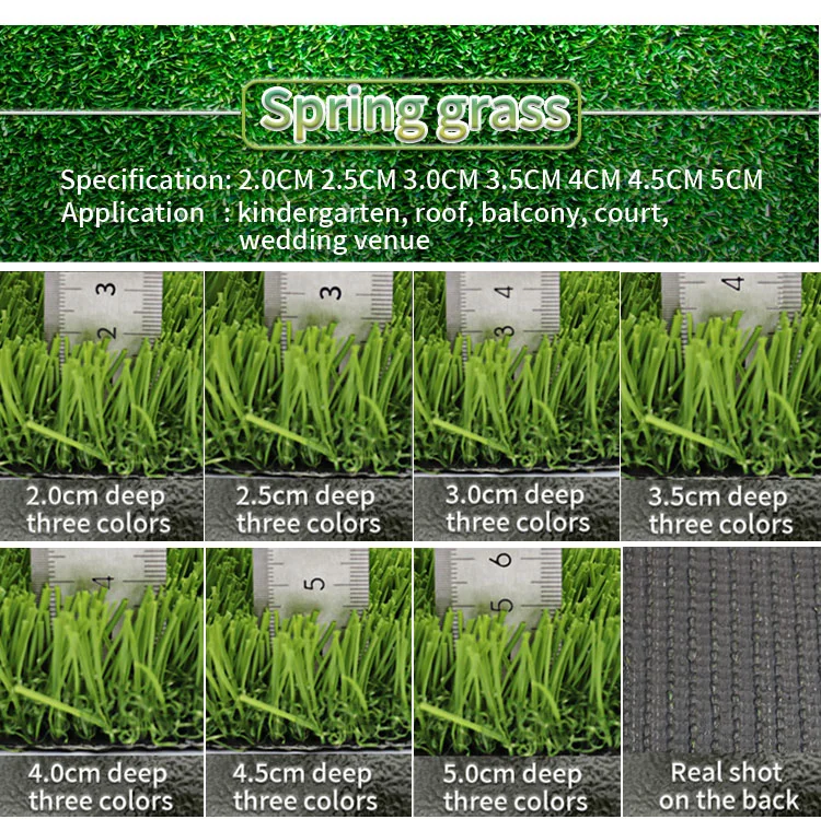 Garden 20mm 25mm 30mm Green Carpet Artificial Turf Grass Mat Roll